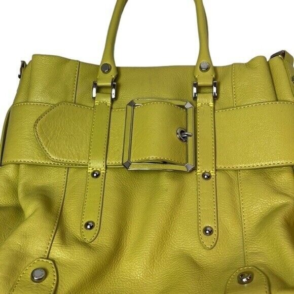 Maxx New York Neon yellow shoulder bag purse spring Pocketbook - Picture 4 of 11